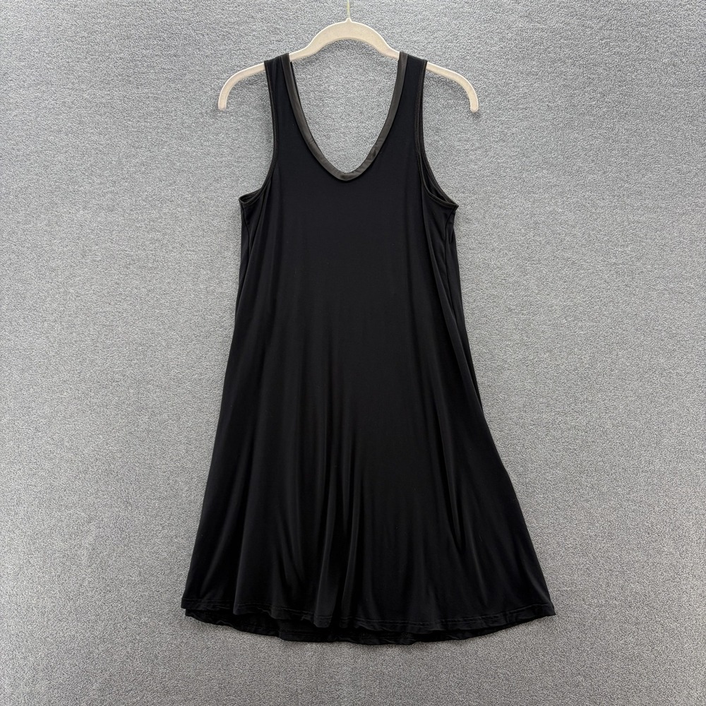 Faceplant Dreams Nightgown Womens Small Black Bamboo Knit Sleeveless Short Sleep